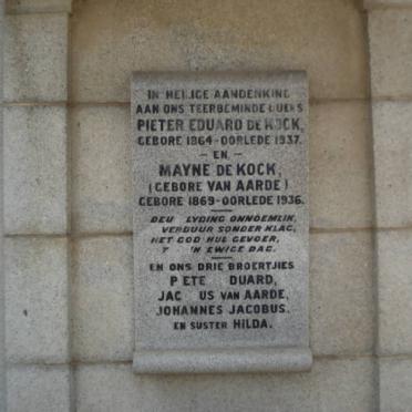 KOCK de :: VAN AARDE
