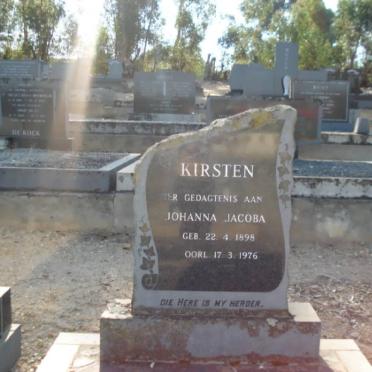 KIRSTEN Johanna Jacoba 1898-1976