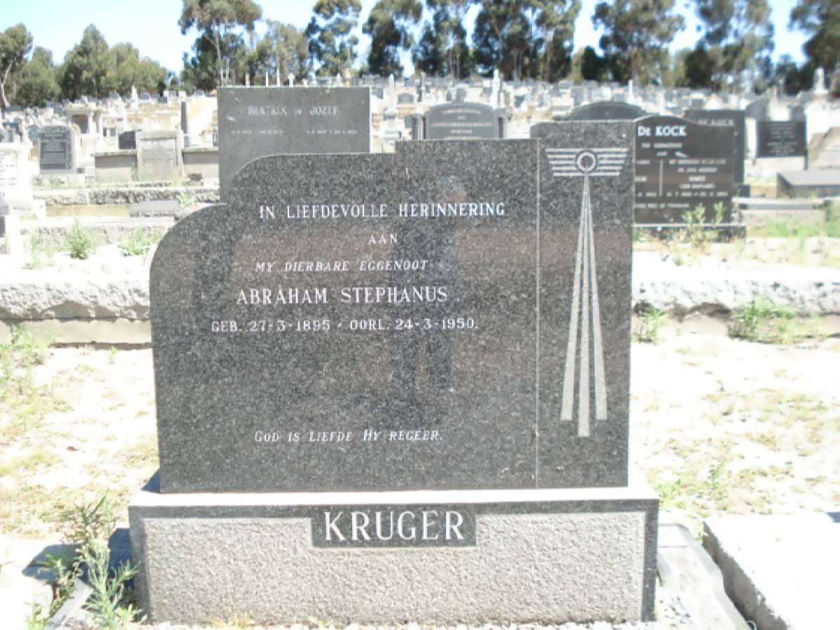 KRUGER Abraham Stephanus 1895-1950