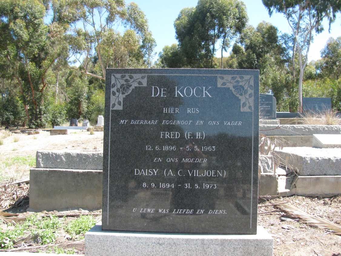 KOCK F.H., de 1896-1963 &amp; A.C. VILJOEN 1894-1973