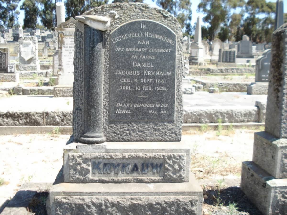 KRYNAUW Daniel Jacobus 1881-1938