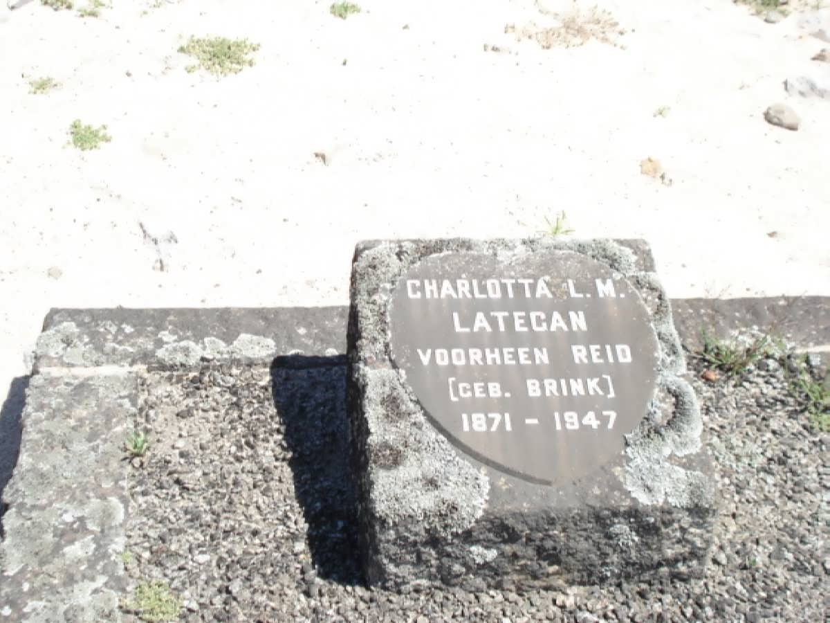 LATEGAN Charlotta L.M. formerly REID nee BRINK 1871-1947
