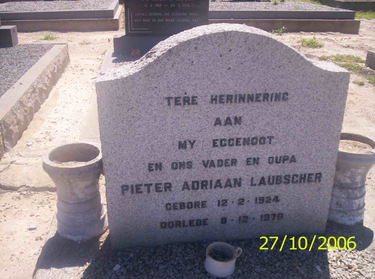 LAUBSCHER Pieter Adriaan 1924-1976