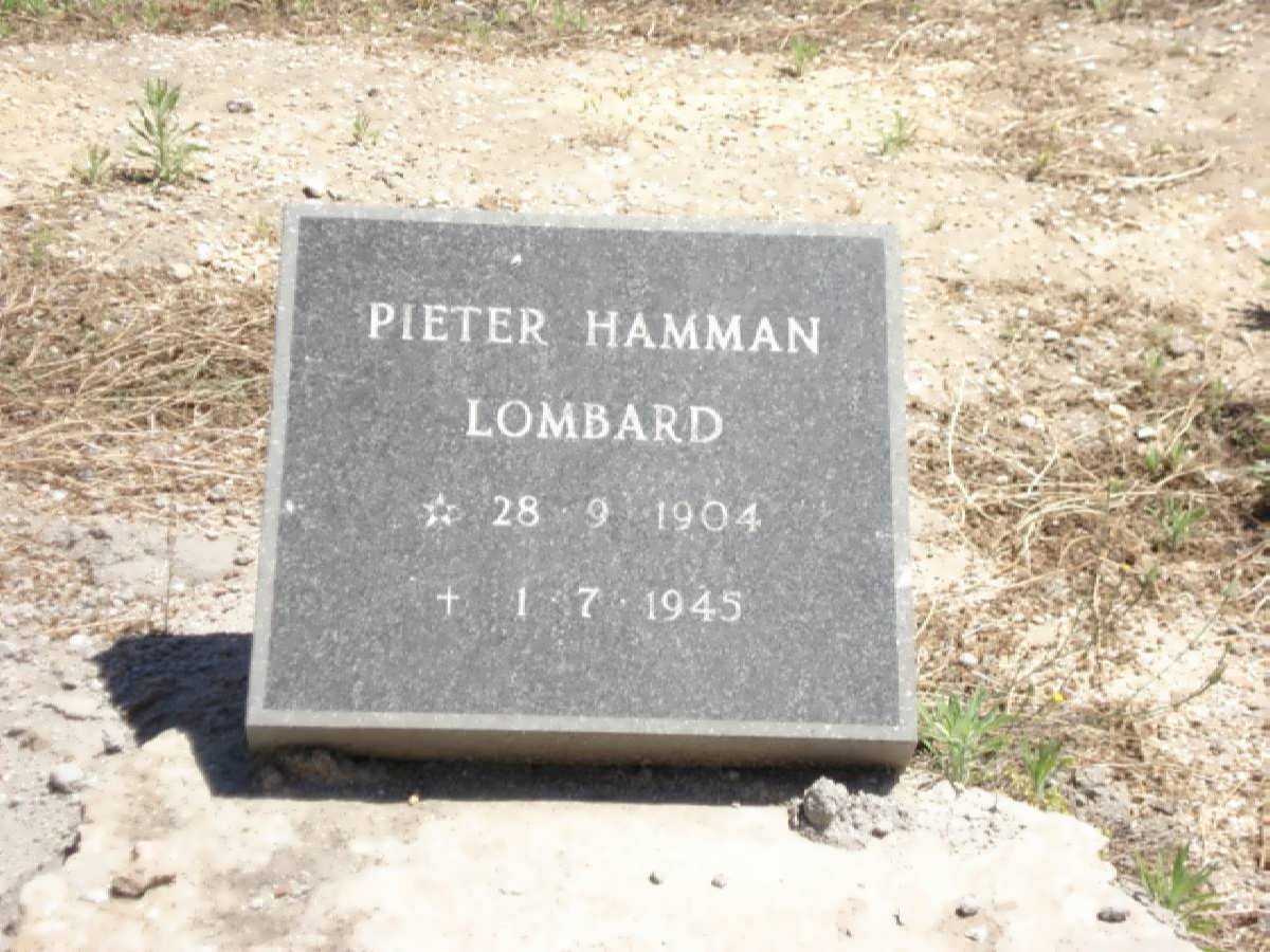LOMBARD Pieter Hamman 1904-1945