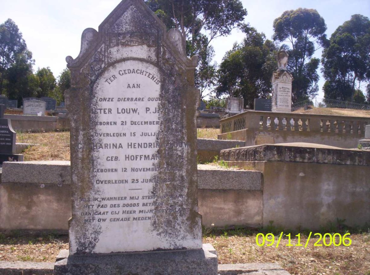LOUW Pieter J. ?-? &amp; Catharina Hendrina HOFFMAN ?-?