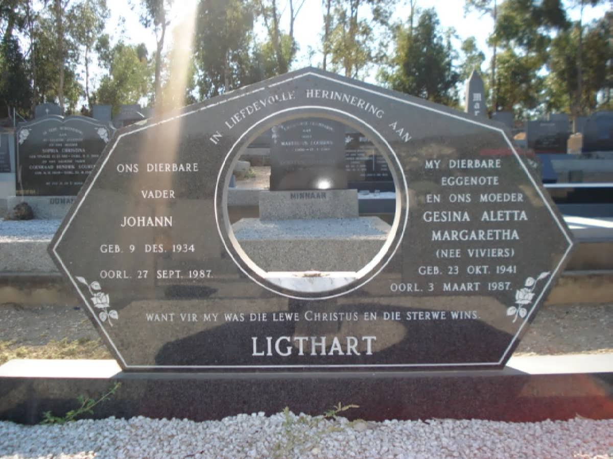 LIGHTHART Johann 1934-1987 &amp; Gesina Aletta Margaretha VIVIERS 1941-1987