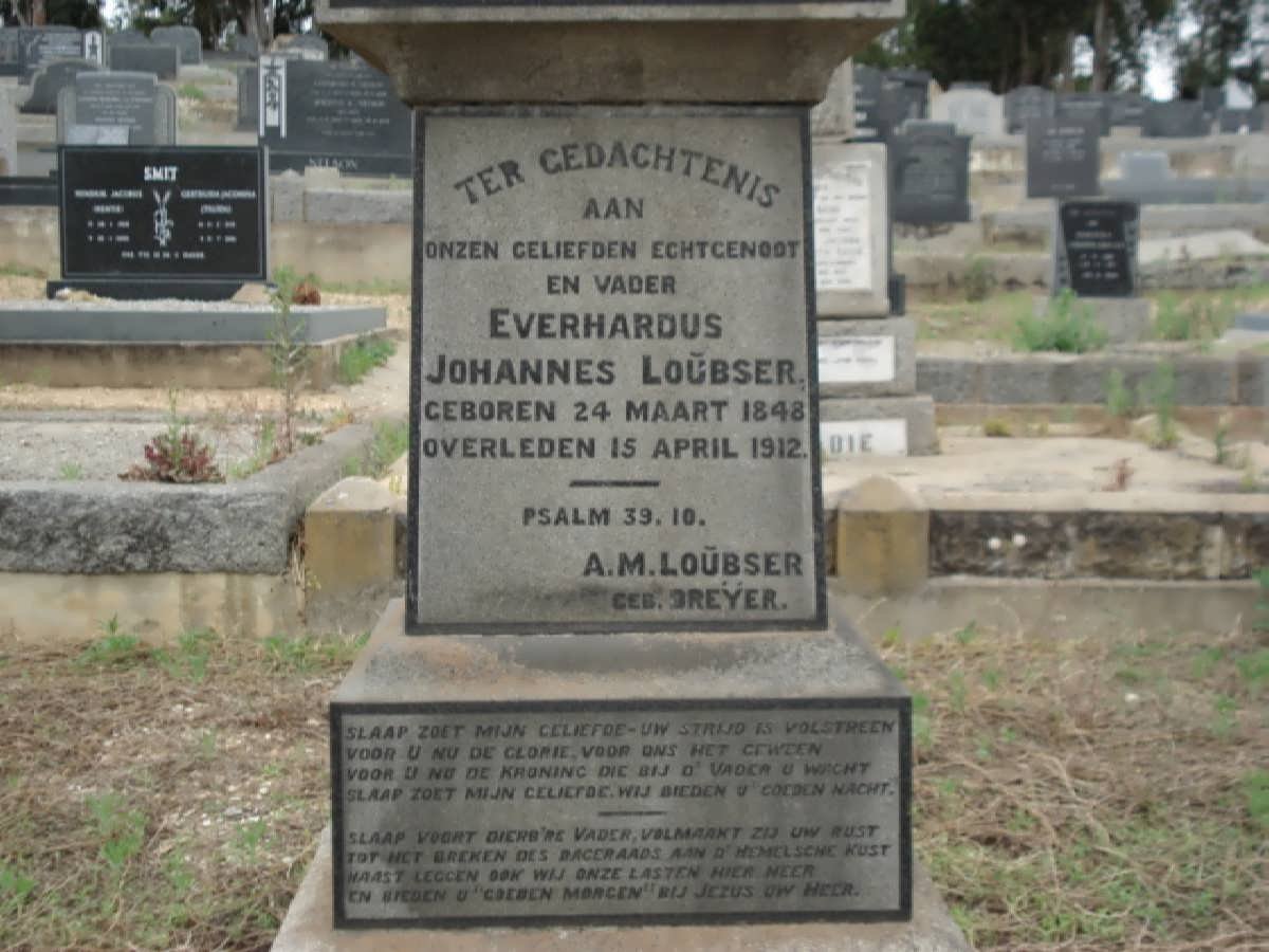 LOUBSER Everhardus Johannes 1848-1912
