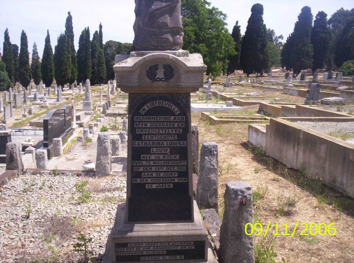 LOUW Catharina Louisa nee DE KOCK -1918