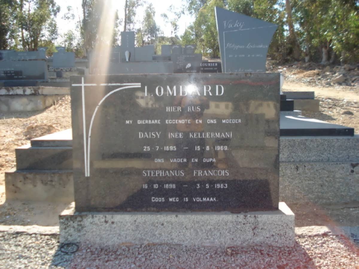 LOMBARD Stephanus Francois 1898-1963 &amp; Daisy KELLERMAN 1895-1969