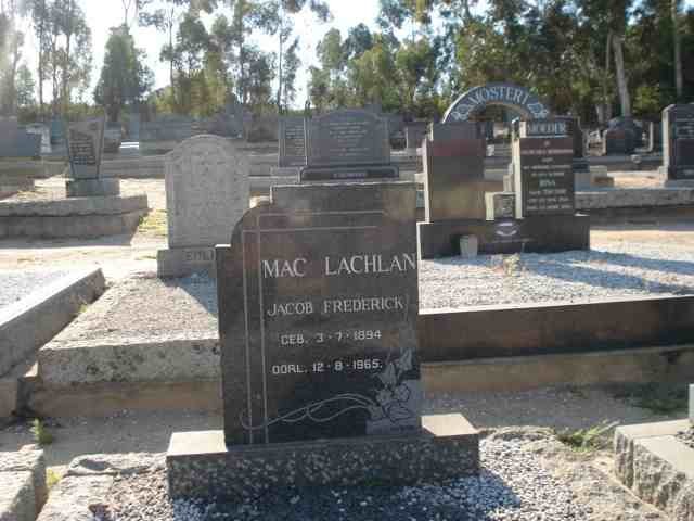 MACLACHLAN Jacob Frederick 1894-1965