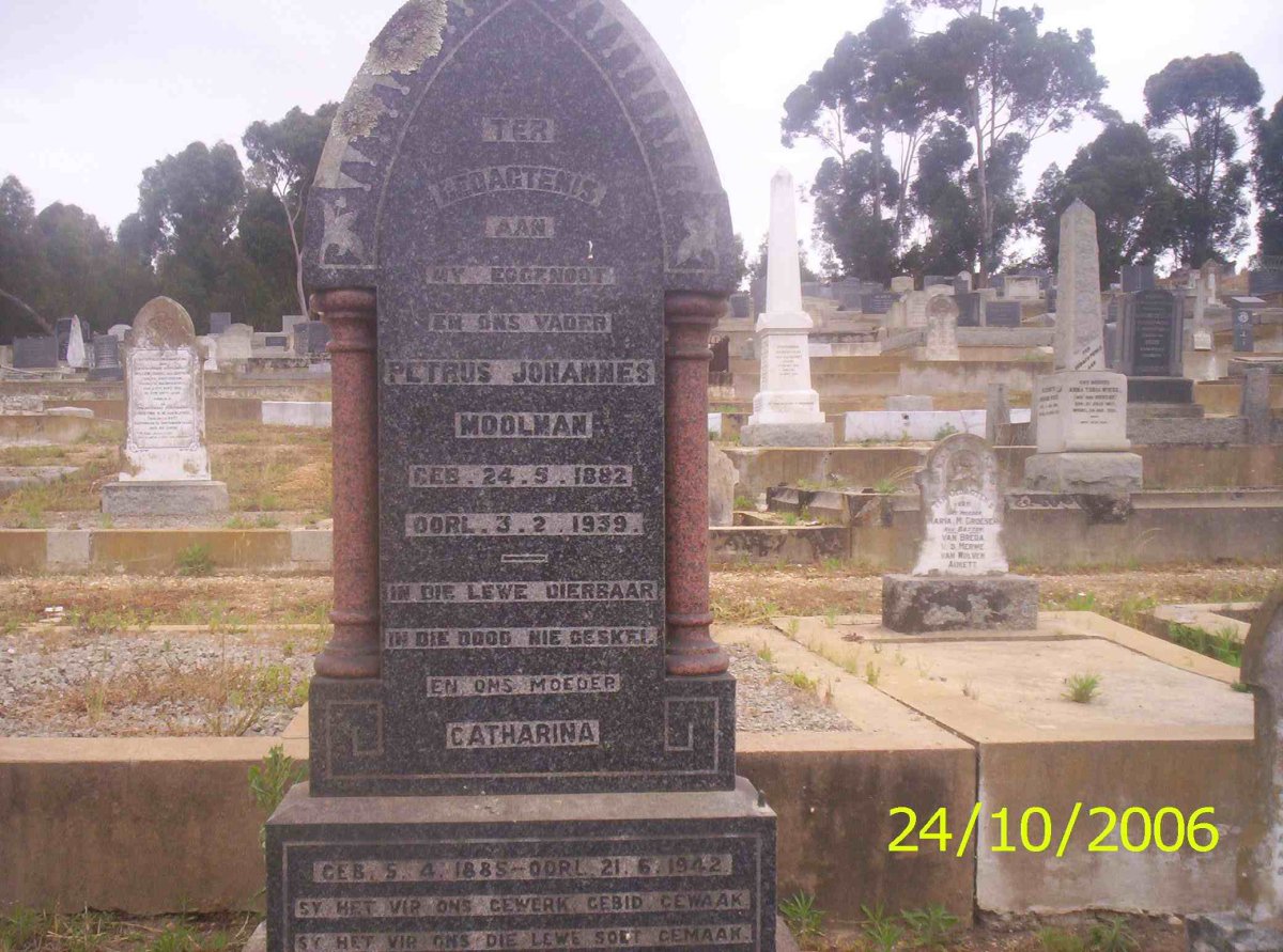 MOOLMAN Petrus Johannes 1882-1939 &amp; Catharina 1885-1942