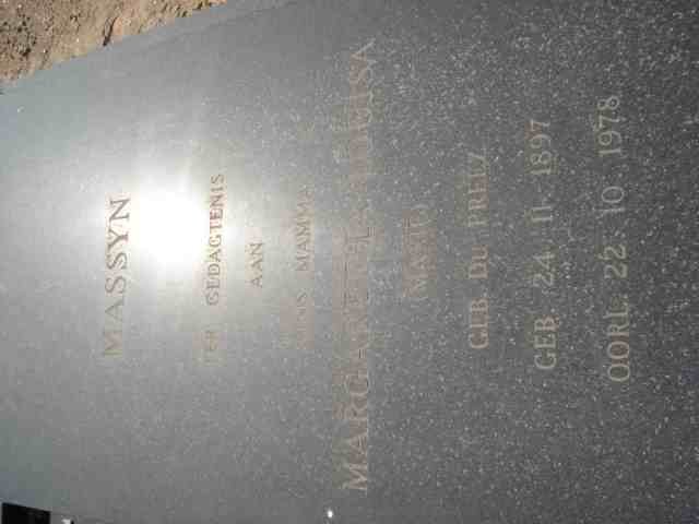 MASSYN Margaretha Louisa nee DU PREEZ 1897-1978
