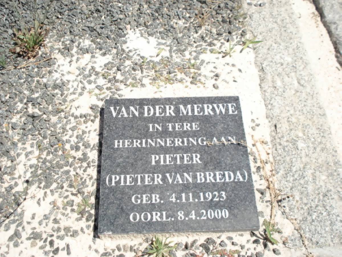 MERWE Pieter van Breda, van der 1923-2000
