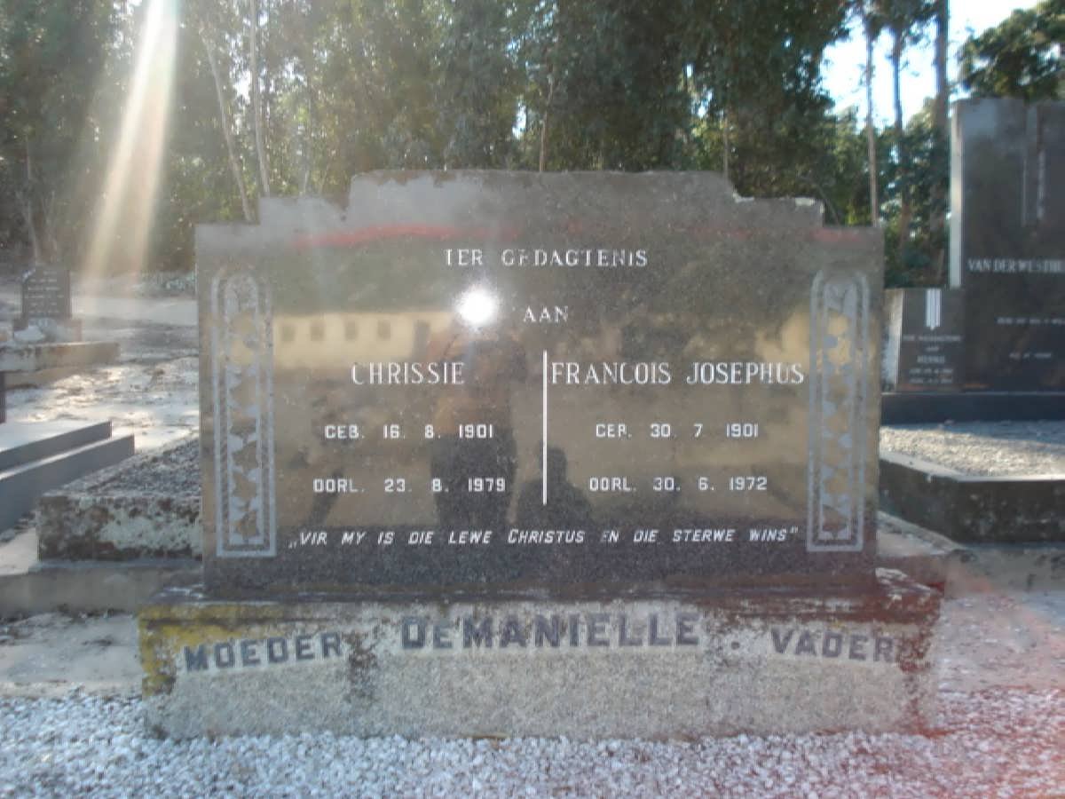 MANIELLE Francois Josephus, de 1901-1972 &amp; Chrissie 1901-1979