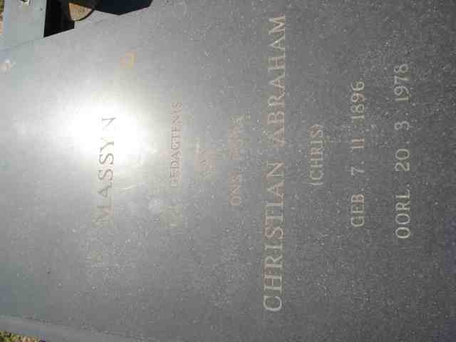 MASSYN  Christiaan Barnard 1896-1978