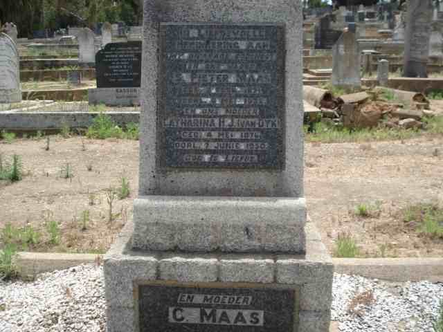 MAAS S. Pieter 1871-1932 &amp; Catharina H.J. VAN DYK 1876-1950 :: MAAS C.