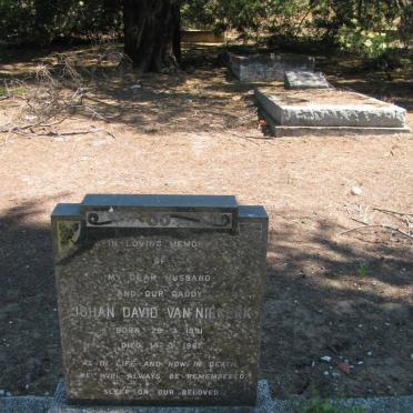 NIEKERK Johan David, van 1891-1961 &amp; Sylvia Georgina 1908-1981