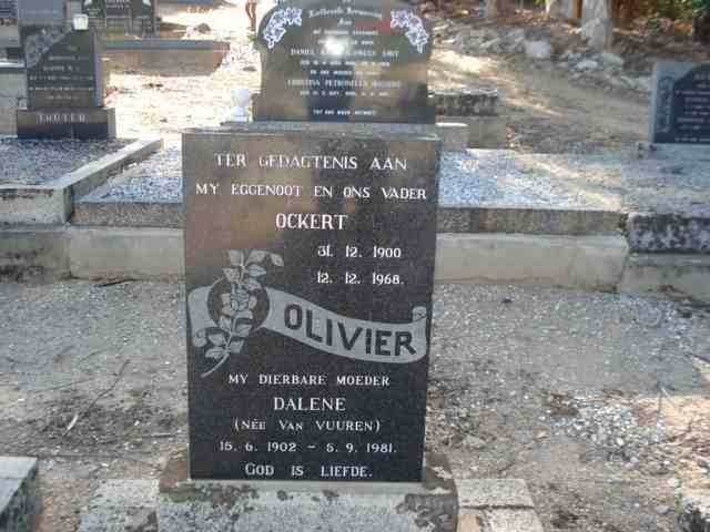 OLIVIER Ockert 1900-1968 &amp; Dalene VAN VUUREN 1902-1981