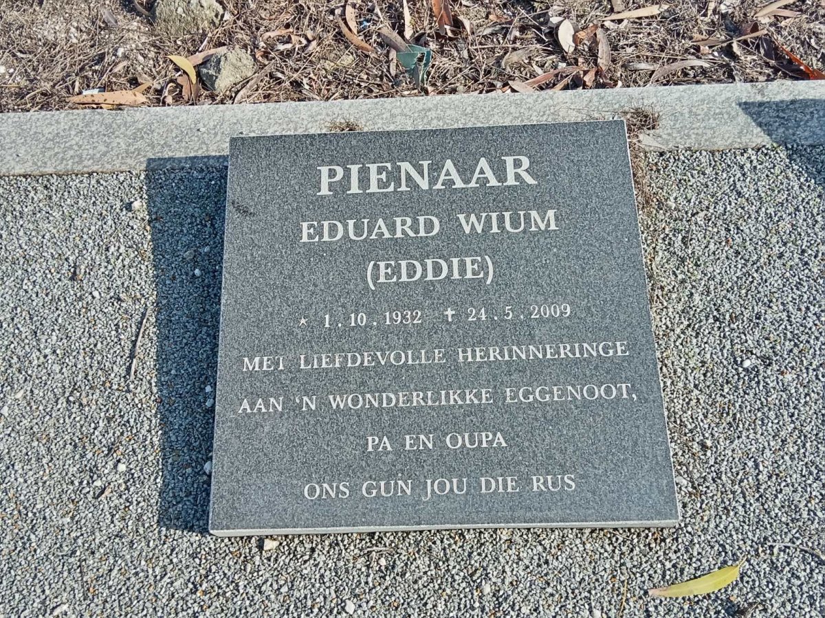 PIENAAR Eduard Wium 1932-2009