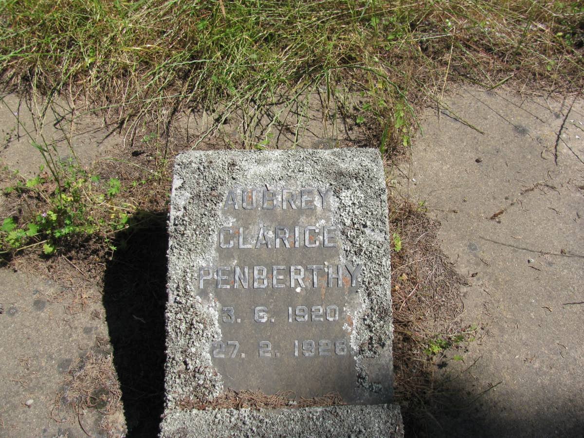 PENBERTHY Aubrey Clarice 1920-1926