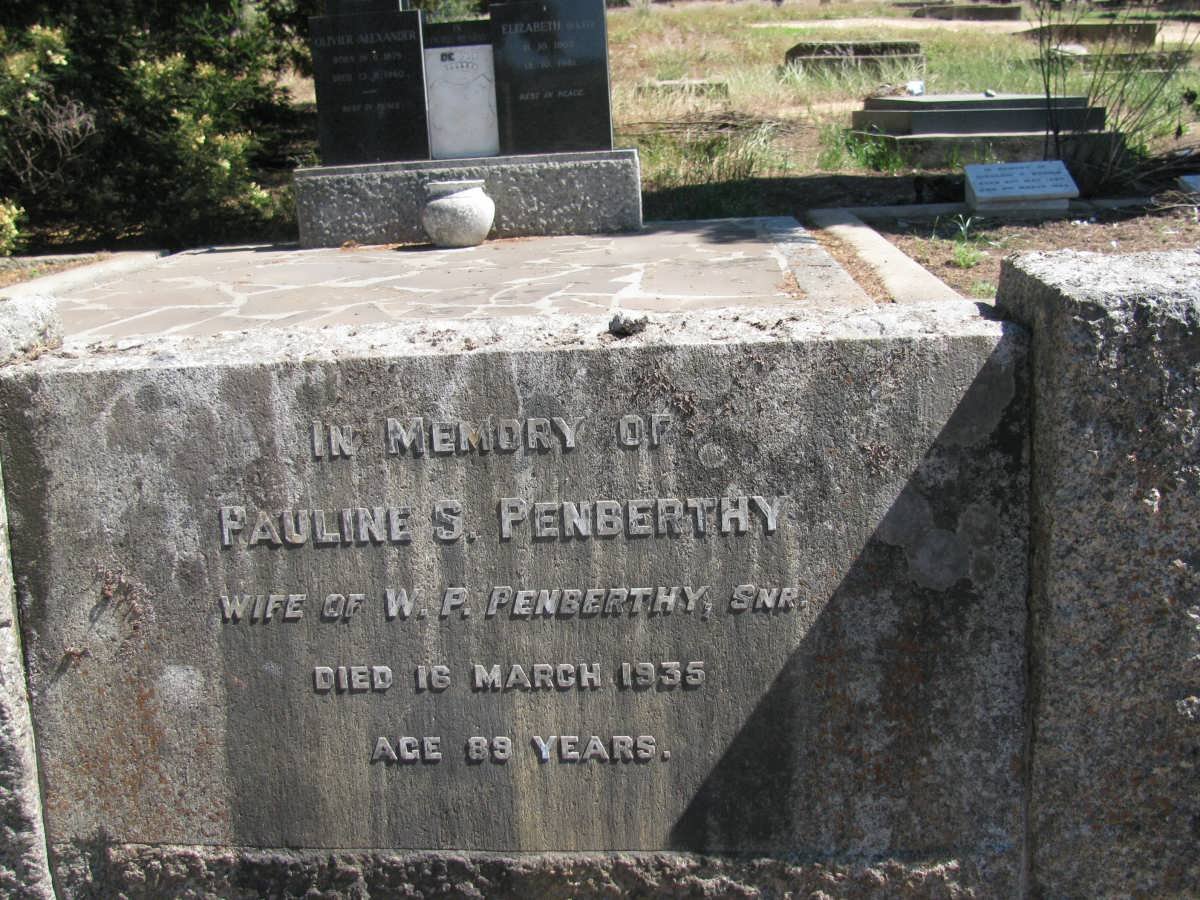 PENBERTHY Pauline S. -1935