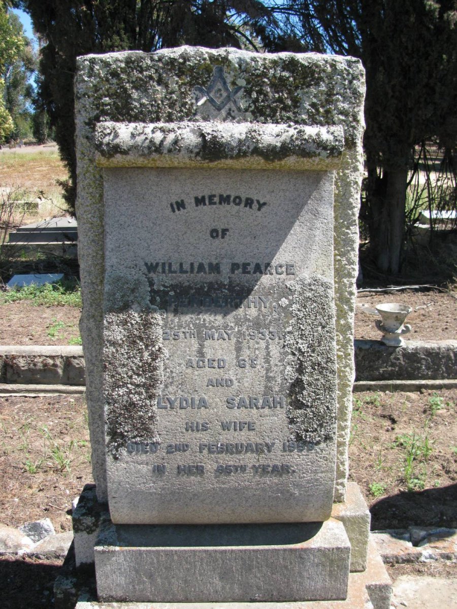 PENBERTHY William Pearce -1933 &amp; Lydia Sarah -1958