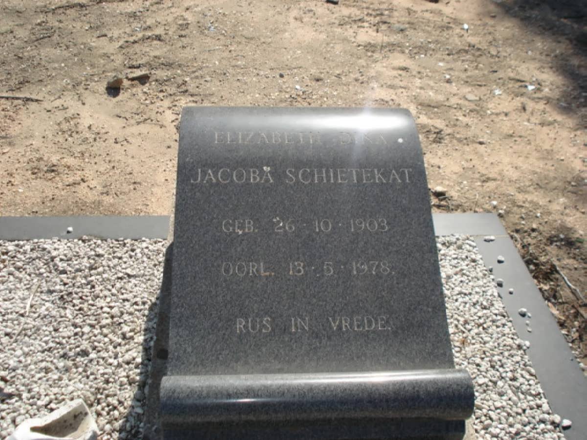 SCHIETEKAT Elizabeth Dina Jacoba 1903-1978