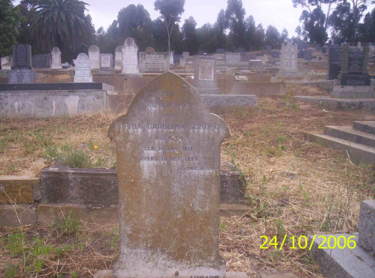 SCHENGA Sophia Carolina neé KOCH 1817-1899