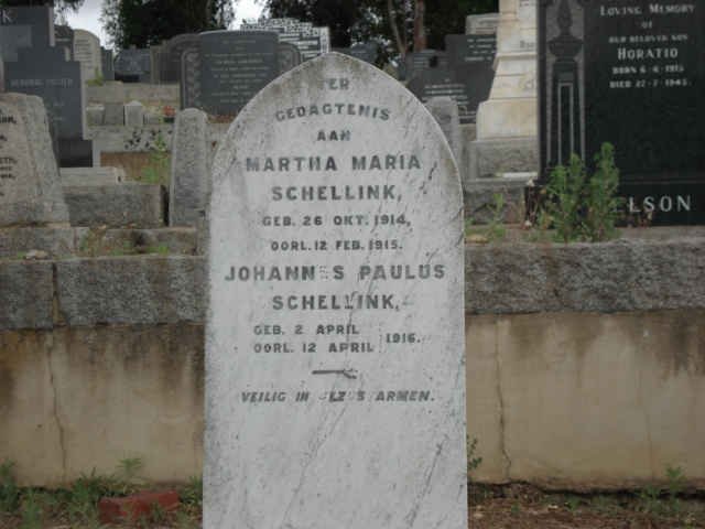 SCHELLINK Martha Maria 1914-1915 :: SCHELLINK Johannes Paulus 1916-1916