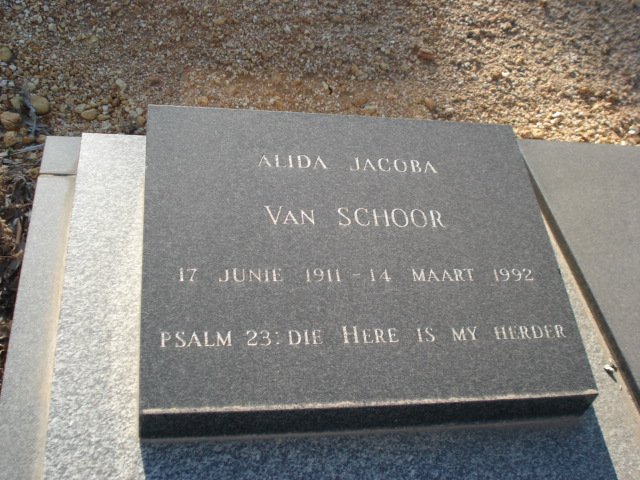 SCHOOR Alida Jacoba, van 1911-1992