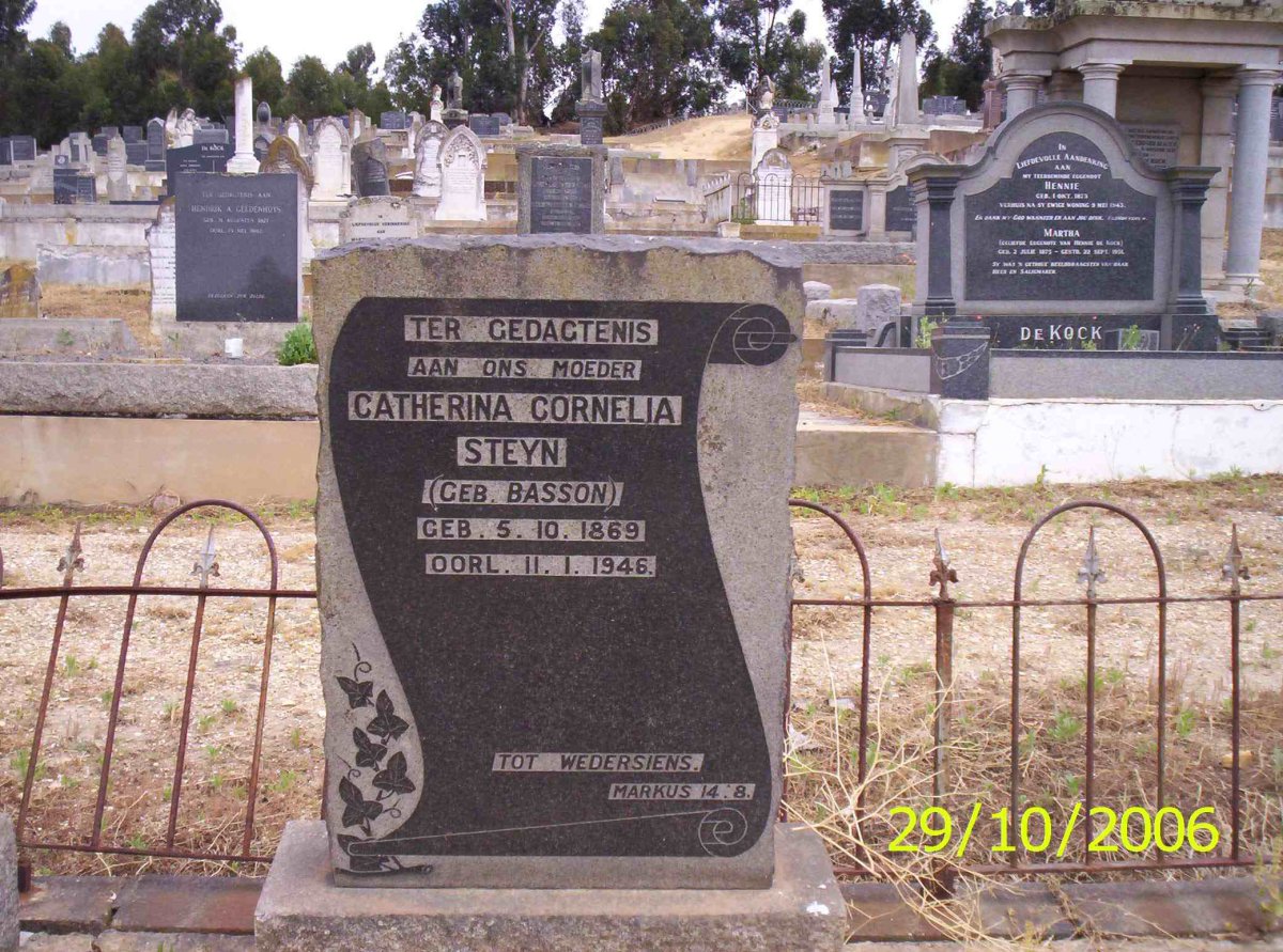 STEYN Catherina Cornelia neé BASSON 1869-1946