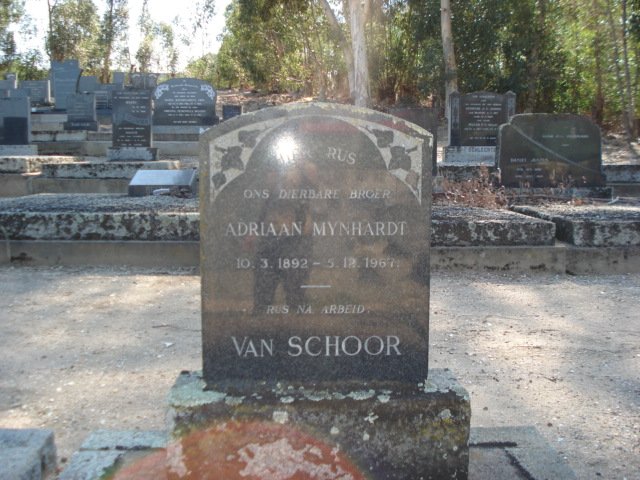 SCHOOR Adriaan Mynhardt, van 1892-1967