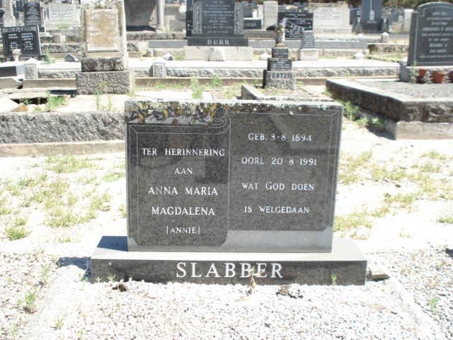 SLABBER  Anna Maria Magdalena 1894-1991