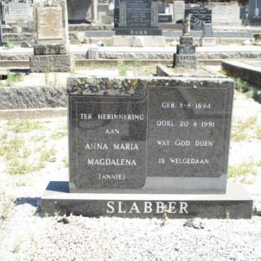 SLABBER  Anna Maria Magdalena 1894-1991
