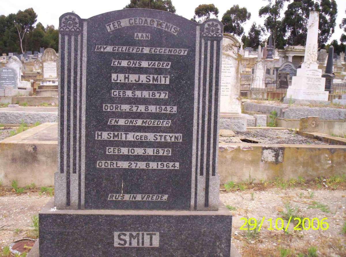 SMIT J.H.J. 1877-1942 &amp; H. STEYN 1879-1964