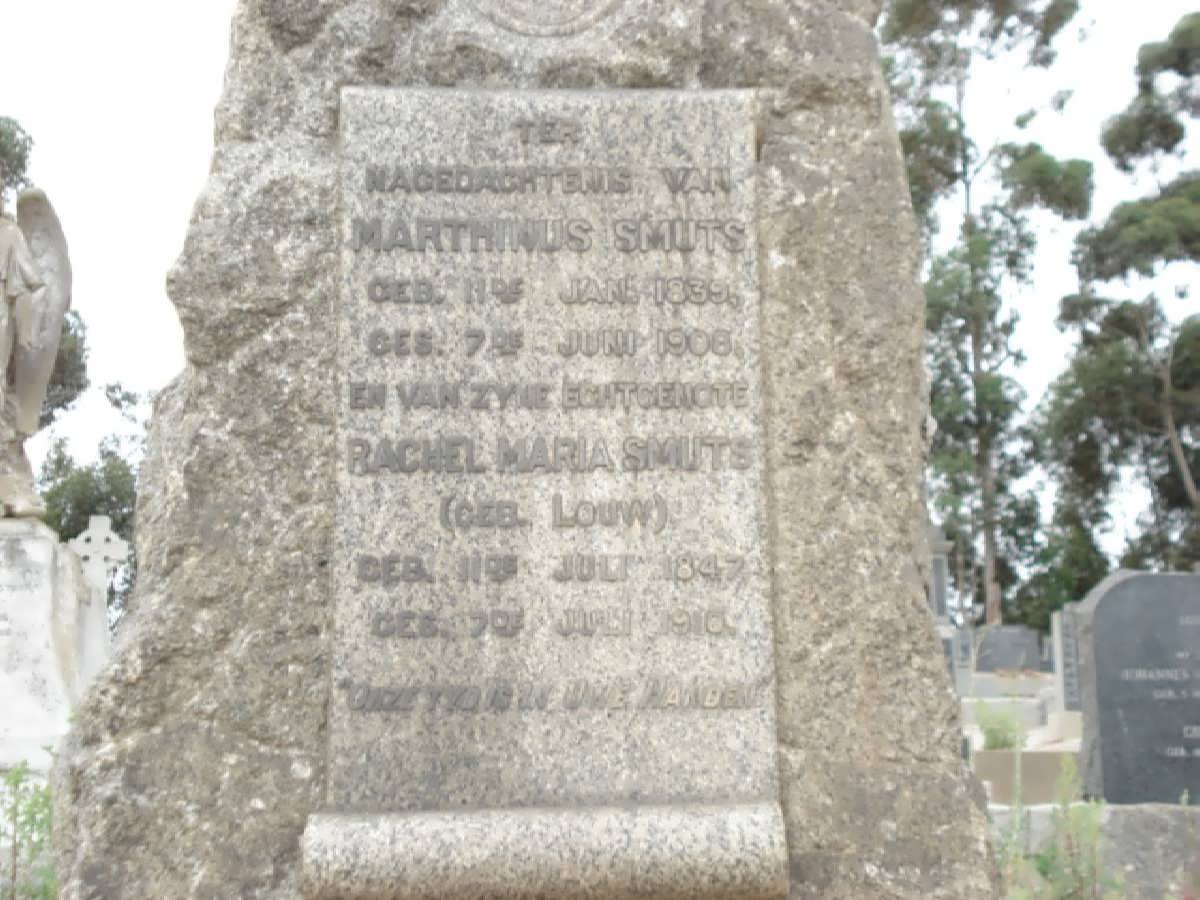SMUTS Marthinus 1839-1908 &amp; Rachel Maria LOUW 1847-1910
