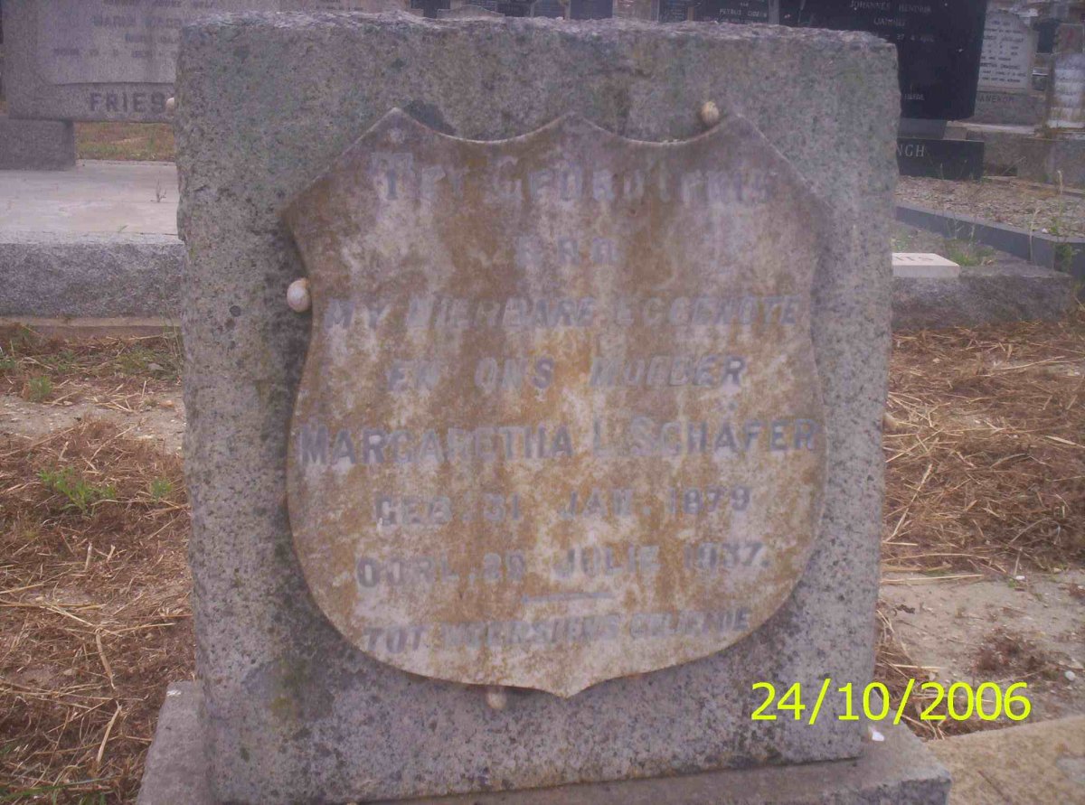 SCHÄFER Margaretha L. 1879-1937