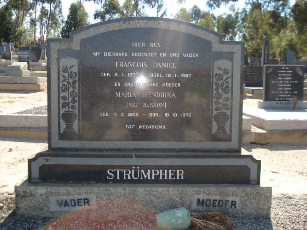 STRÜMPHER Francois Daniel 1890-1967 &amp; Maria Hendrika BASSON 1886-1970