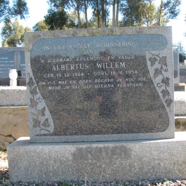 TRUTER Albertus Willem 1924-1958