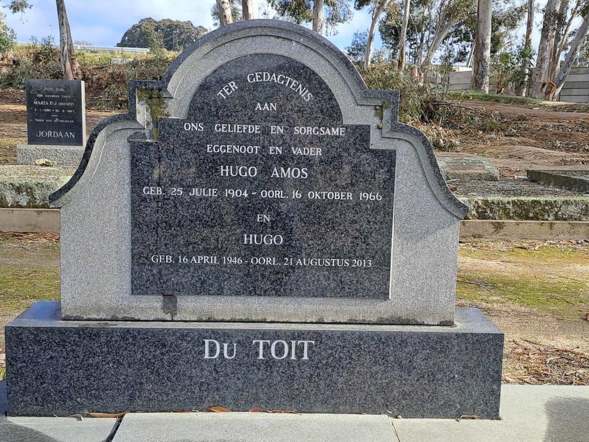 TOIT Hugo Amos, du 1904-1966 :: DU TOIT Hugo 1946-2013
