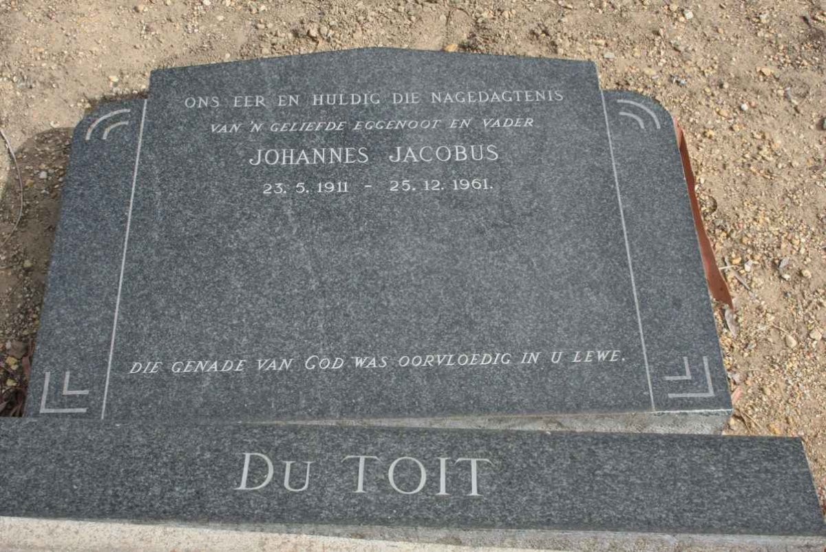 TOIT Johannes Jacobus, du 1911-1961