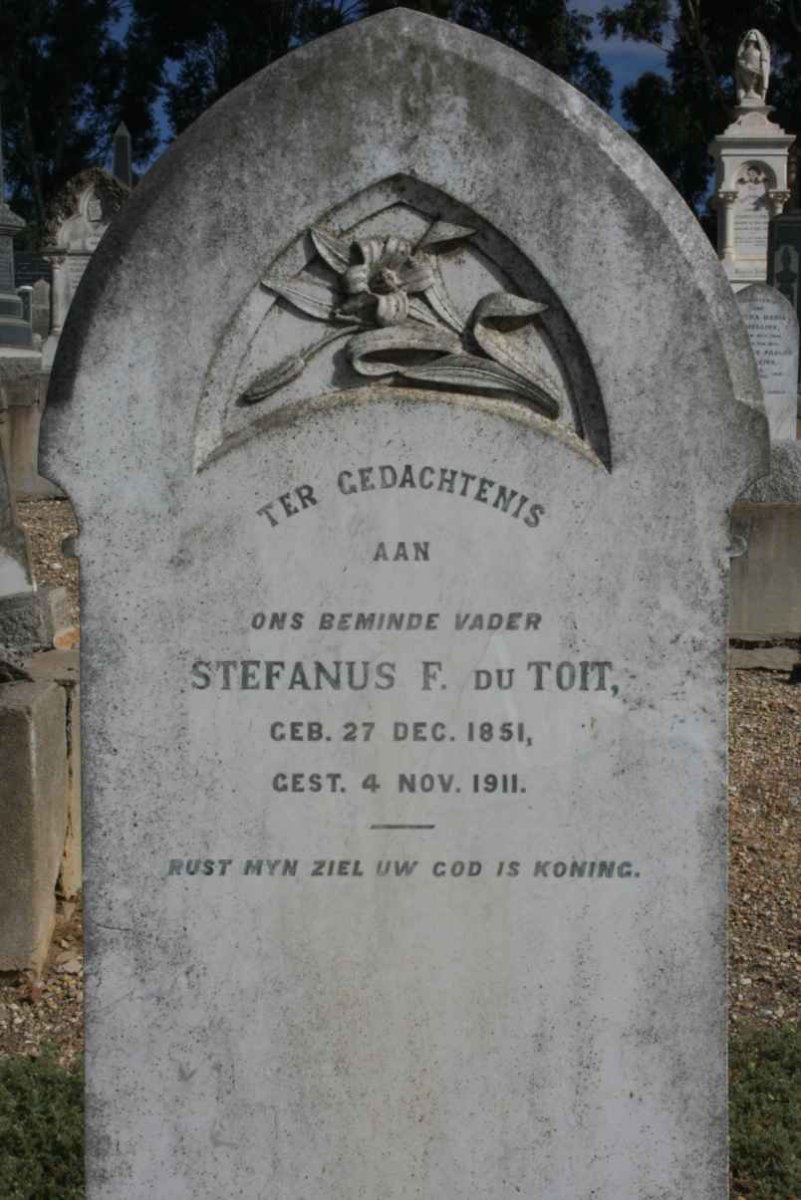 TOIT Stefanus F., du 1851-1911