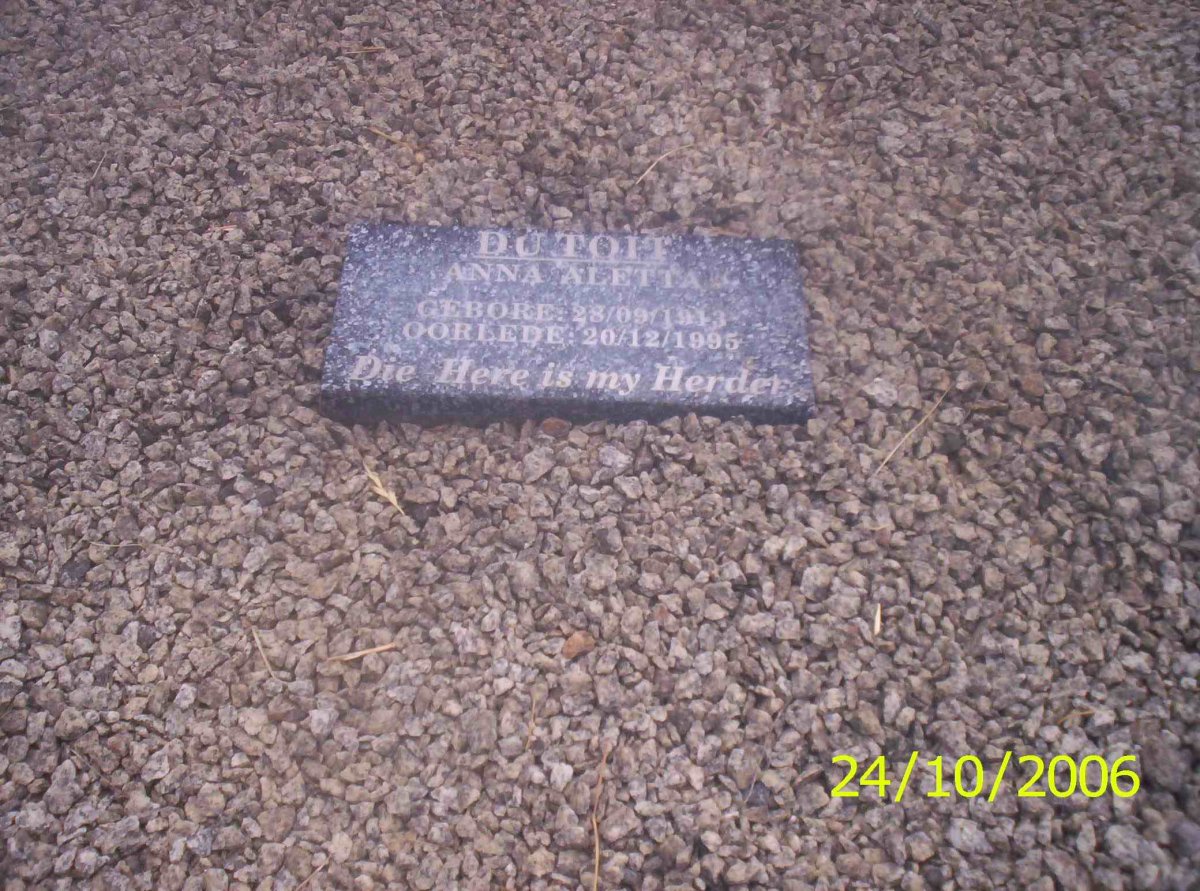 TOIT Anna Aletta, du 1913-1995