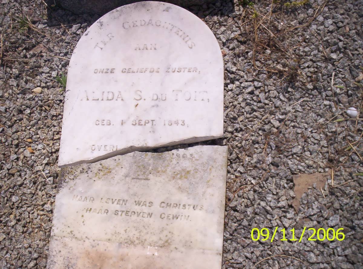 TOIT Alida S., du 1843-1903
