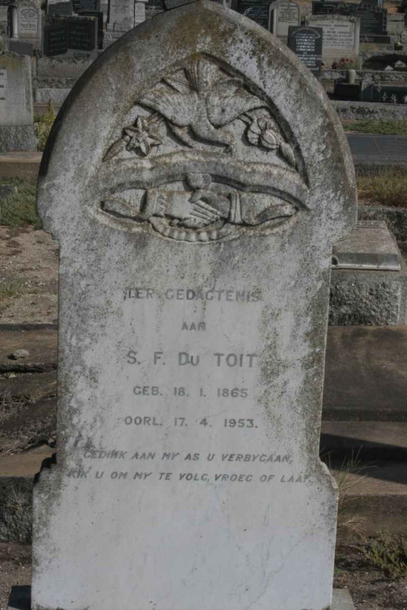 TOIT S.F., du 1865-1953