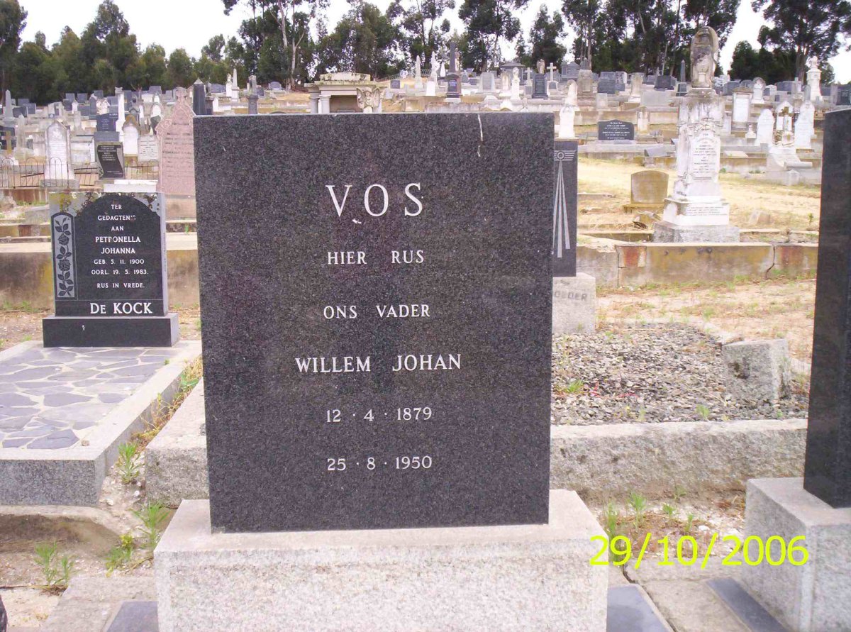 VOS Willem Johan 1879-1950