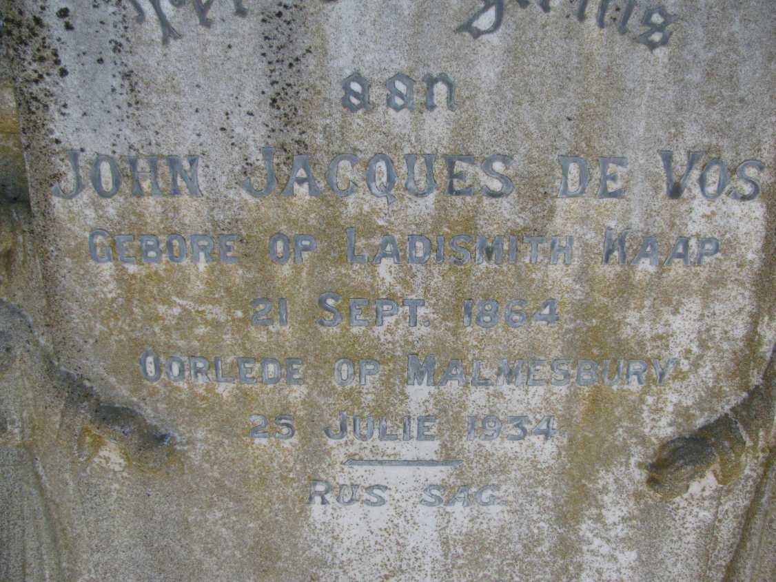 VOS John Jacques, de 1884-1934