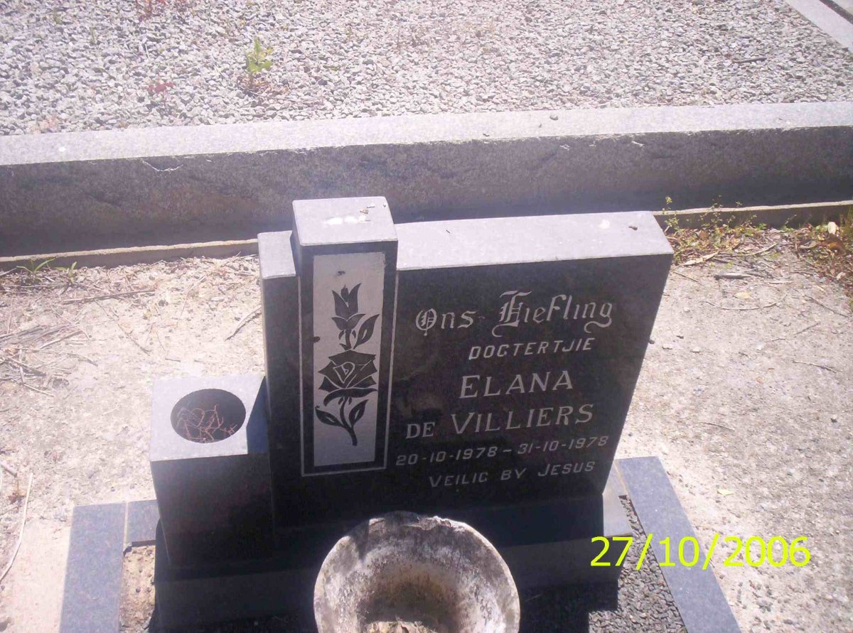 VILLIERS Elana, de 1978-1978