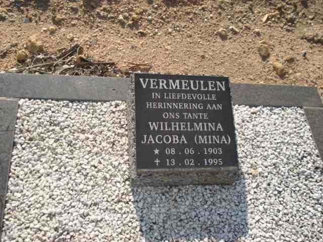 VERMEULEN Wilhelmina Jacoba 1903-1995