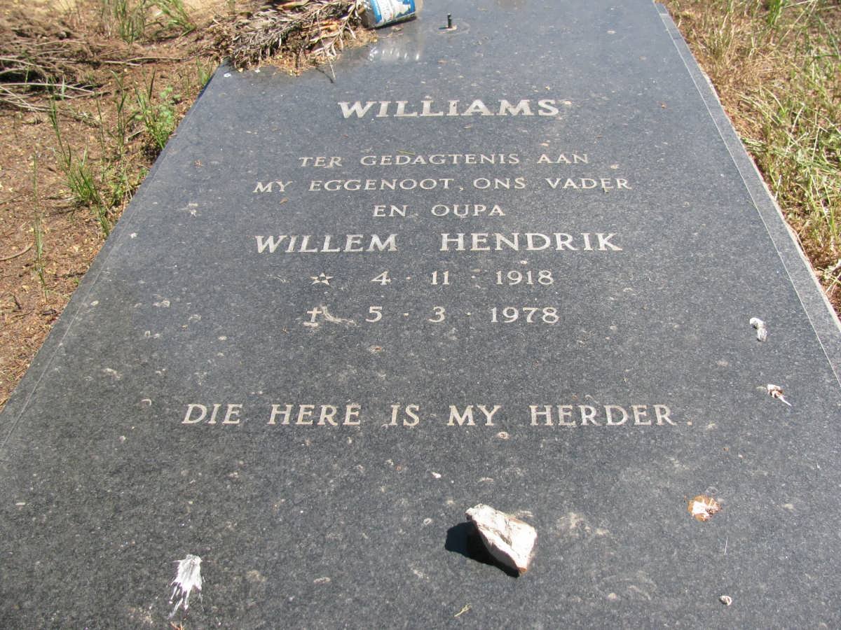WILLIAMS Willem Hendrik 1918-1978